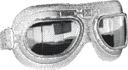 Vintage Aviator Goggles Pilot Eyewear Retro Style Accessory Flying Protection Isolated White © Fiz's magic