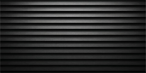 Obraz premium A sleek black and white metal background featuring horizontal corrugated lines and a textured steel shutter design that mimics the metallic pattern of silver jalousie window blinds