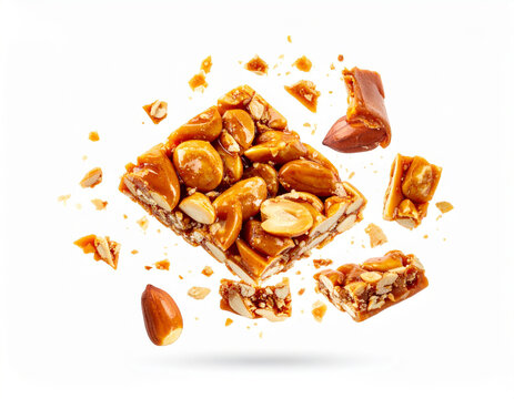peanut chikki - crunchy Indian sweet made from roasted peanuts and jaggery