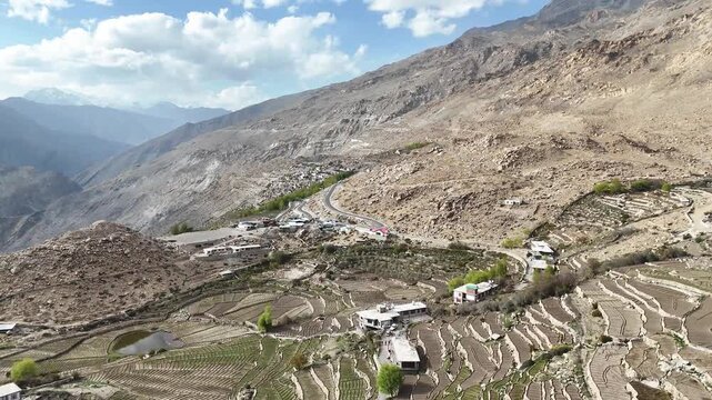 Aerial View of Nako Village in Spiti Valley