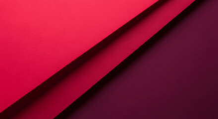 Obraz premium abstract layered paper background showcasing smooth diagonal lines in a deep red to burgundy gradient ideal for graphic design concepts.