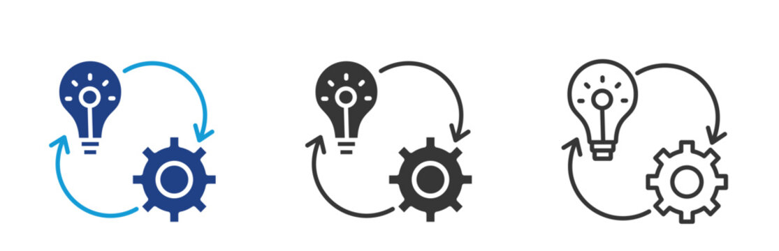 implementation icon set multiple style collection	
