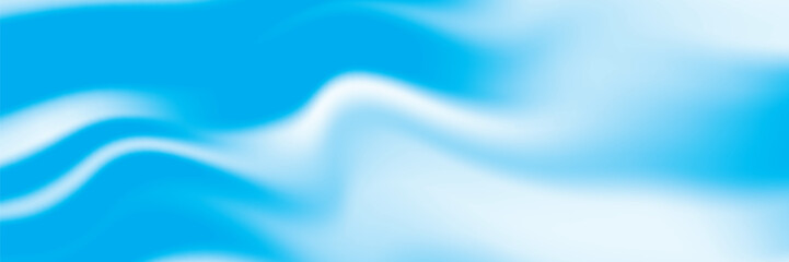 Naklejka premium Abstract Blurry Smooth Blue White Wave Gradient Background Design, Soft Blue White Wave Background Template Vector