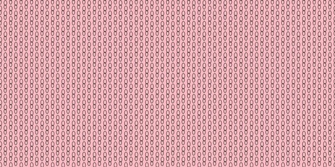 Pink background with seamless black interlocking oval chain pattern. Minimalist geometric vector texture for fashion, wallpaper, and textile design.