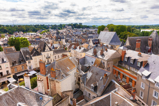 Amboise village and castle located in the Indre-et-Loire d&eacute;partement of the Loire Valley in France.
