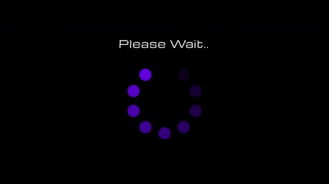 4K video with alpha channel, Circular loading animation with dots icon. Glitch Online interruption issues.
