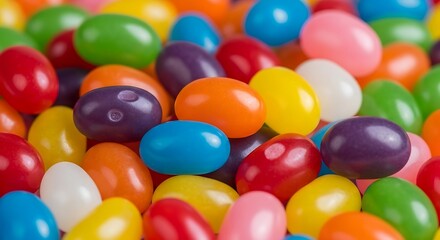 Colorful Jelly Beans - A Sweet and Vibrant Candy Assortment.