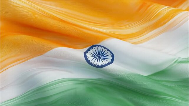 Indian flag with Ashoka Chakra and cursive name overlay