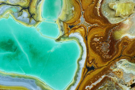 Abstract variscite stone texture showcasing natural colors