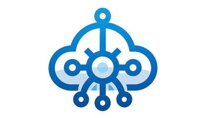 Fototapeta premium Cloud computing icon vector