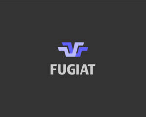 Obraz premium Abstract letter V W logo from geometric shapes. Creative monogram initial sign vector logotype.