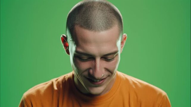 Positive emotions and lifestyle concept with a man laughing and smiling