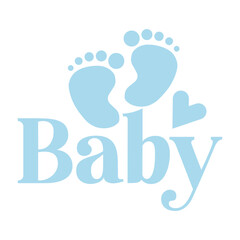 Baby boy typography design on plain white transparent isolated background for card, shirt, hoodie, sweatshirt, apparel, tag, mug, icon, poster or badge © AllYearRoundDesigns