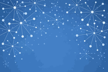 Red de nieve geométrica azul © Daniel