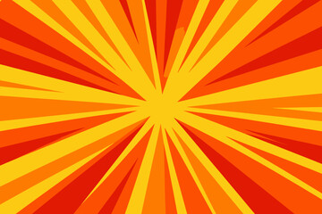 Obraz premium Explosión radial de colores cálidos