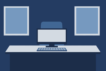 Espacio de oficina minimalista y moderno © Daniel