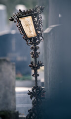 vintage lamp in the vienna central cemetry