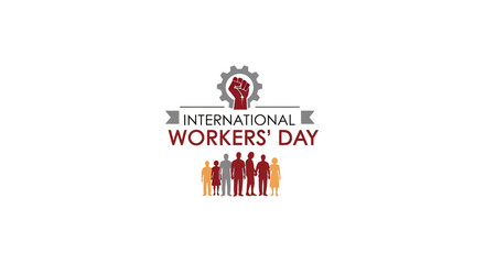 Obraz premium International Workers Day Logo Design Concept.