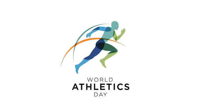 Stylized Runner Illustration for World Athletics Day.