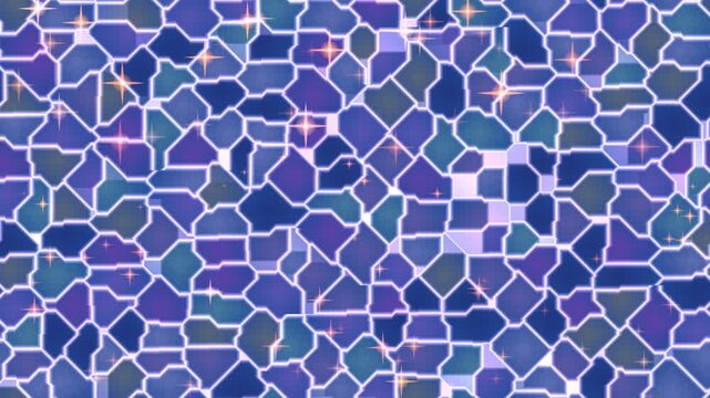Abstract mosaic tile pattern background animation