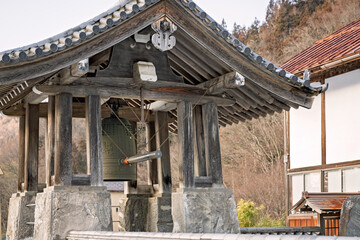 Fototapeta premium Japanese Bonshō Temple Bell, Traditional Bronze Detail