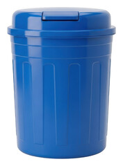 Blue plastic garbage bin png lid png bag holder png trash png waste management png transparent background image