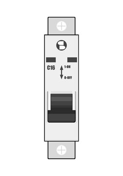 &iacute;cone de disjuntor, png, unipolar, 20a, residencial, preto.