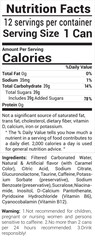 Obraz premium Nutrition Facts Label Food Packaging Information Template