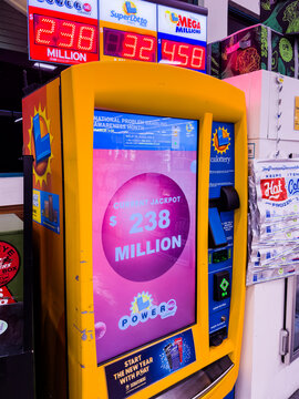 Modern Digital lottery ticket vending machine in Northern California 