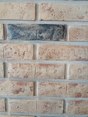 panel con ladrillos rojos