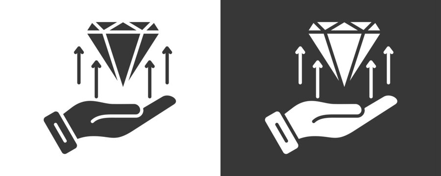 Value Creation Icon Set Vector Collection Isolated In Black And White