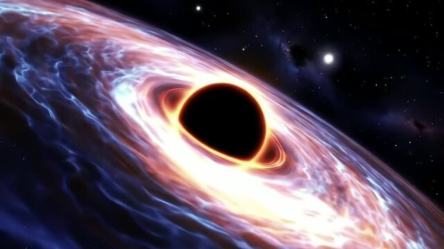 Massive blackhole animation with its accretion disk.