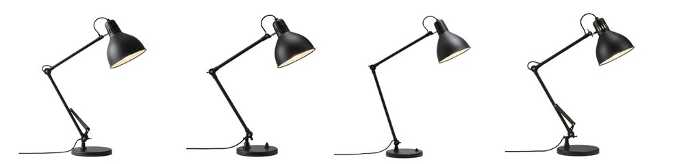 Black swing arm desk lamp set, adjustable metal table lamps, professional architect work light,...