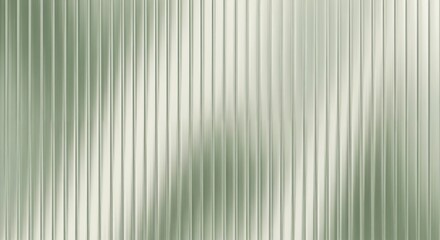 Obraz premium Abstract Green and White Corrugated Metal Texture Background with Vertical Lines and Soft Light Reflections for Modern Design Projects