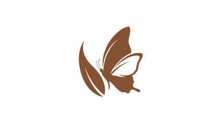 Fototapeta premium Earthy Brown Butterfly Silhouette for Transformation and Beauty