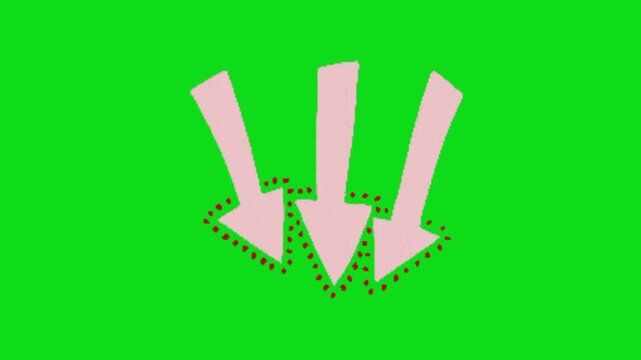 Arrow symbol on green background