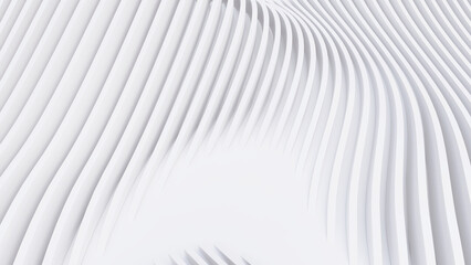 Obraz premium Abstract Curved Shapes. White Circular Background.