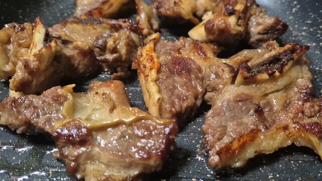 beef ribs on the grill