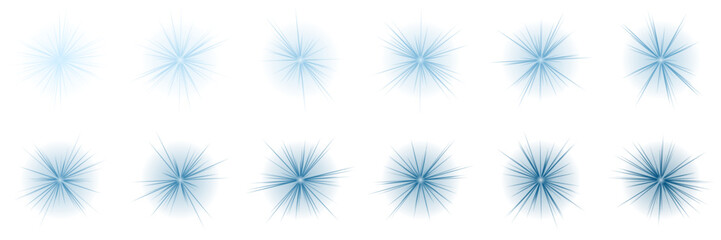 Blue Starburst Lens Flare Set for Sci-Fi Space Background Effects © SimpleDesignStudio