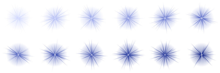 Blue Starburst Light Effects for Sci-Fi HUD Interface and Magic Spells © SimpleDesignStudio