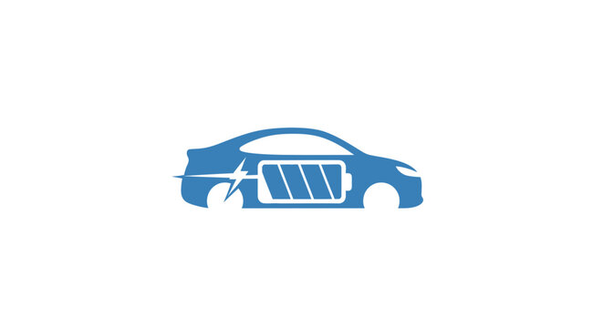Blue Car Silhouette Graphic Illustration Design.