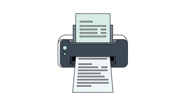 Inkjet Printer with Paper Output.