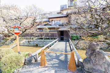 京都・祇園白川と桜