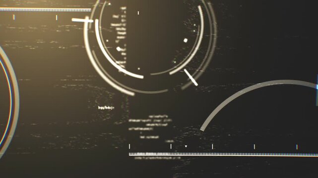 vector illustration of a radar background with HUD screen circles elements