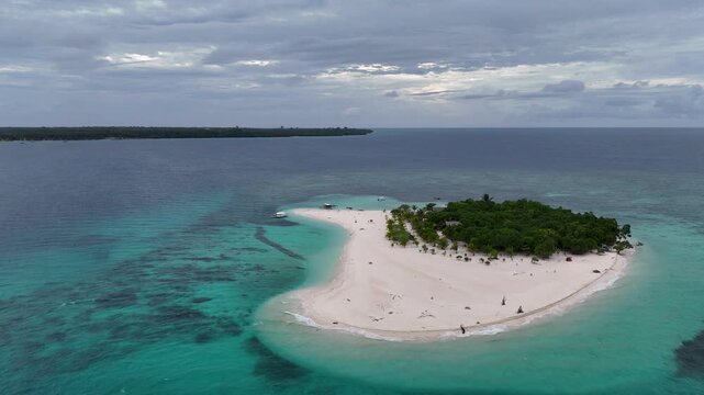 Drone Aerial view of the beautiful Patawan island in Balabac, Philippines.
