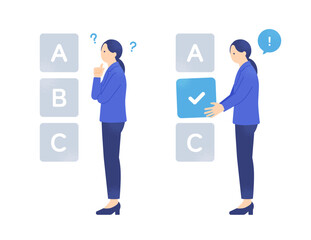 複数の選択肢からベストを決定。比較検討して選ぶ女性のビフォーアフターセット。