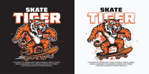 Streetwear Skateboarding Graphic T-Shirt Design Urban Skater Style © MdJubaer