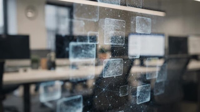 Focused screen displaying translation rights metadata on a blockchain platform set against an outoffocus workspace emphasizing decentralized rights handling.