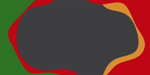 Juneteenth themed abstract background with empty space for text. Design for banners, greeting cards, posters, social media. © Akhmad