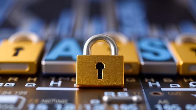 AES - Advanced Encryption Standard acronym, technology concept background